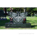 Shanxi Black granite butterfly headstone